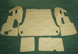 Коврики в багажник 3D, эко-кожа на Toyota Land Cruiser 200 5 мест, бежевые