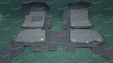 Коврики 3D в салон 2 слойные, эко-кожа на Nissan Patrol 2010-2017г.   черные